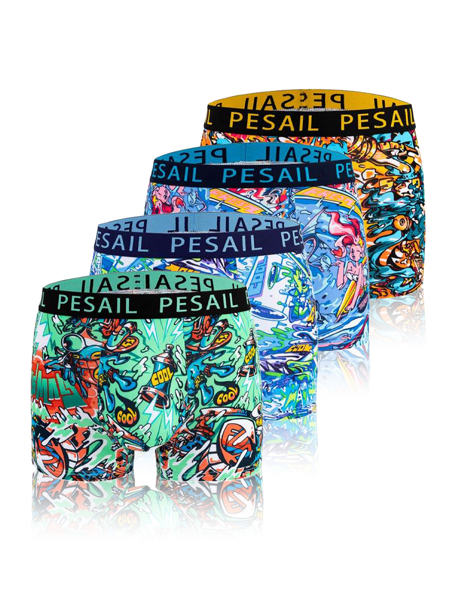 Bokserki Męskie Bambusowe Dopasowane 4 Pack