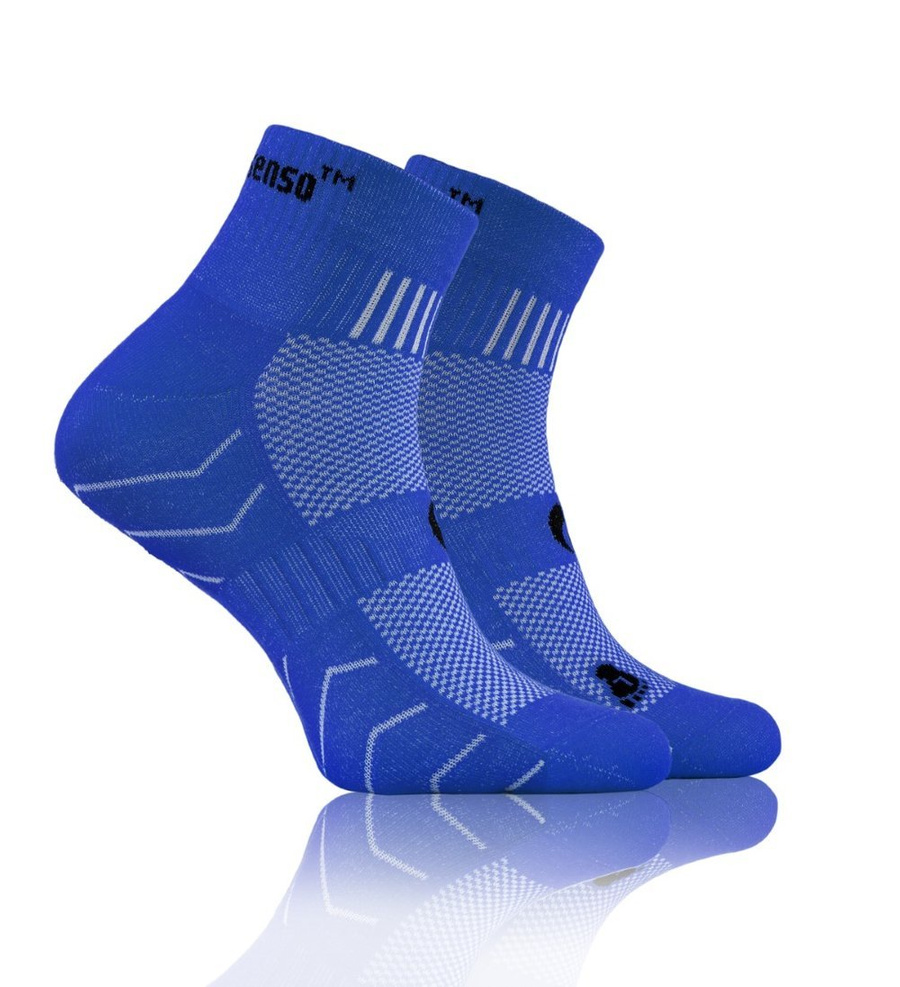 Niebieskie skarpety sportowe 3/4 unisex 88% Bawełna AMZ Sesto Senso – komfort i wygoda