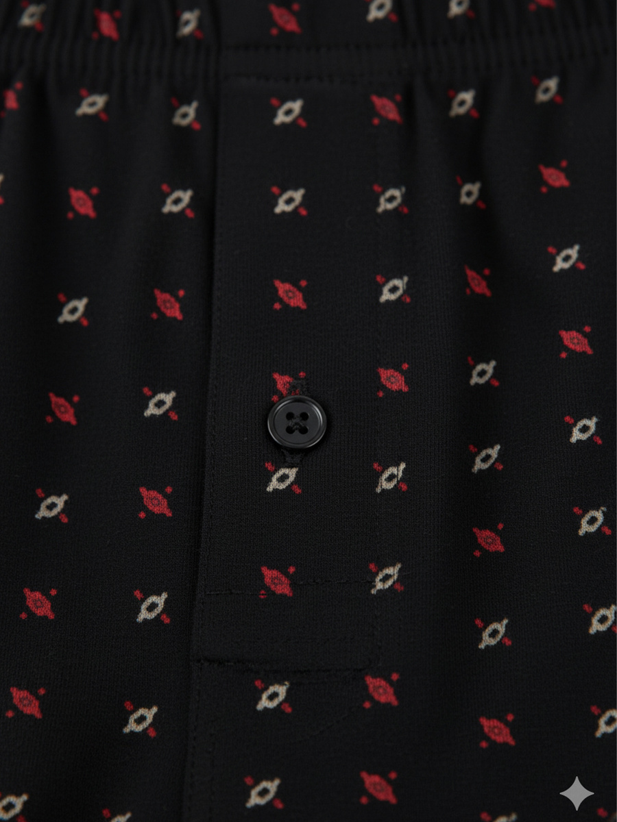 Bokserki Męskie Luźne z Guzikami