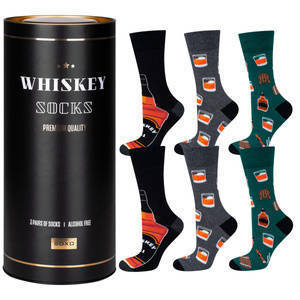 Zestaw 3x Skarpetki męskie kolorowe SOXO GOOD STUFF Whiskey na prezent
