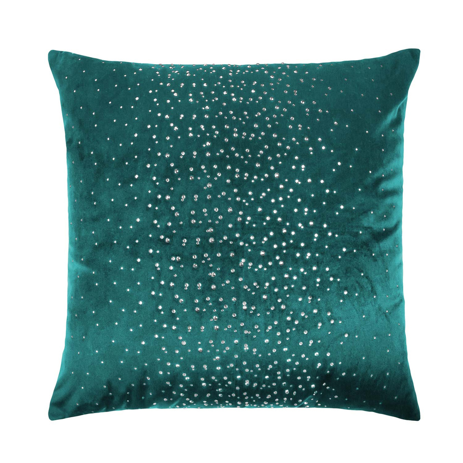 Turkusowa welwetowa poszewka dekoracyjna 40x40 SHINY Spod Igły i Nitki – elegancja i komfort.