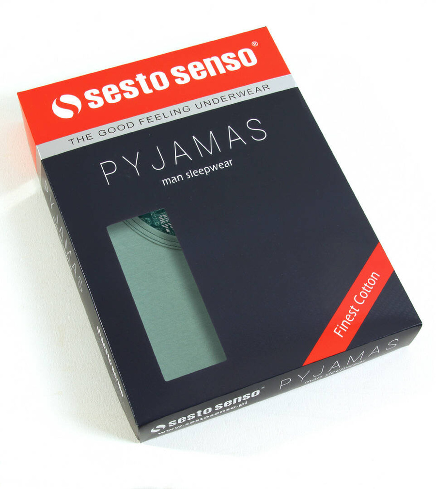 Elegancka piżama męska krótka 100% bawełna Model 2242/11 Sesto Senso – komfortowy sen