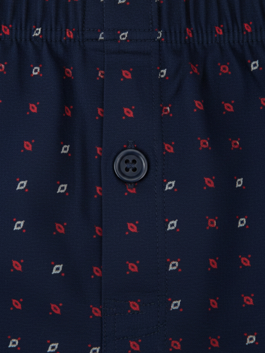 Bokserki Męskie Luźne z Guzikami Czarne