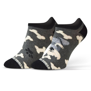 Piesek szary skarpety stopki unisex 90% bawełna Finest Cotton Sesto Senso – styl i wygoda