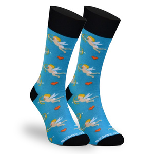 Długie Skarpetki Kolorowe Bawełniane Unisex 90% Bawełna z Zabawnym Wzorem Sesto Senso