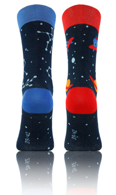 Długie Skarpetki Kolorowe Bawełniane Unisex 90% Bawełna z Zabawnym Wzorem Sesto Senso