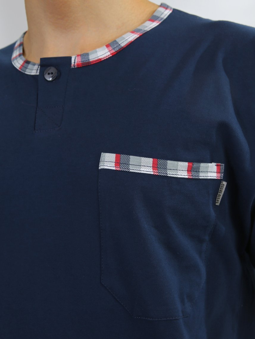 Piżama Męska Krótki Rękaw Krótkie Spodenki