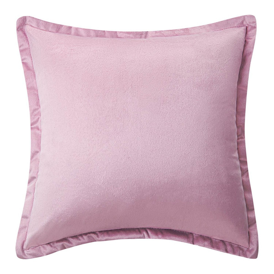 Pudrowa welurowa poszewka 40x40 z plisą Spod Igły i Nitki – elegancja w domu.