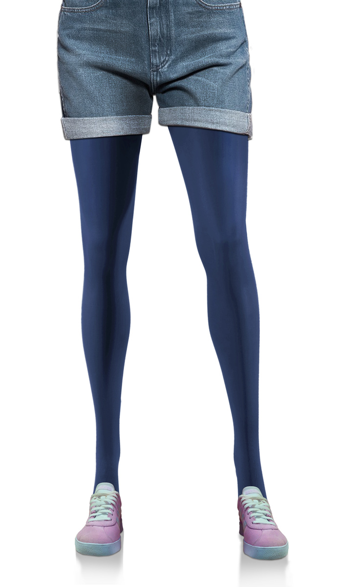 2x Kolorowe rajstopy kryjące z microfibry Hiver 40DEN