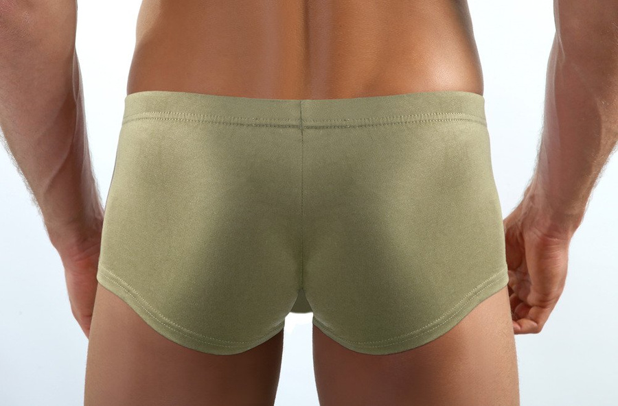 Beżowe seksowne mini bokserki męskie 93% mikromodal BM06 Sesto Senso – odważny styl