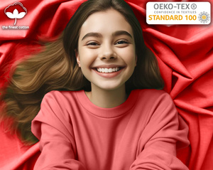 Czerwone elastyczne prześcieradło z gumką 80% bawełna Jersey Sesto Senso – komfort snu