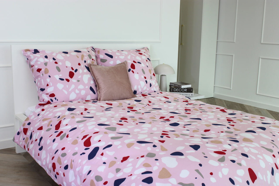 POŚCIEL BAWEŁNA LASTRYKO RÓŻOWA
