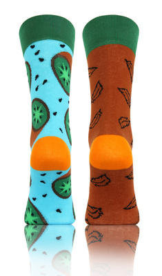 Długie Skarpetki Kolorowe Bawełniane Unisex 90% Bawełna z Zabawnym Wzorem Sesto Senso