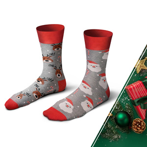 Skarpety Męskie Świąteczne Renifer w Okularach