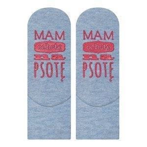 Skarpetki dziecięce niebieskie SOXO z napisami zabawne 