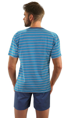 Piżama Męska Krótki Rękaw Krótkie Spodenki