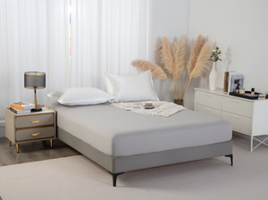 PRZEŚCIERADŁO SATYNA SZARY