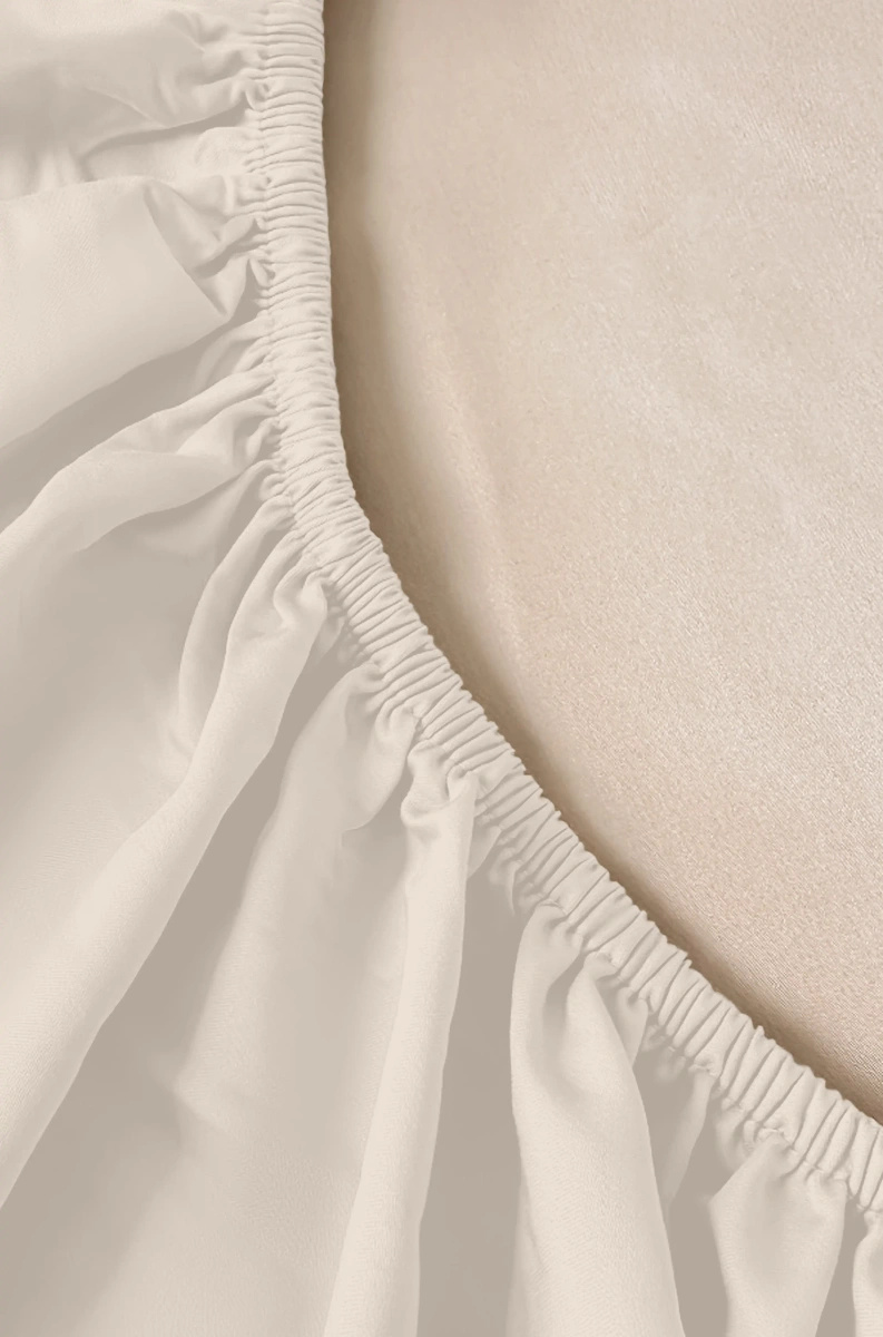 Prześcieradło Jasny Beż Z Gumką