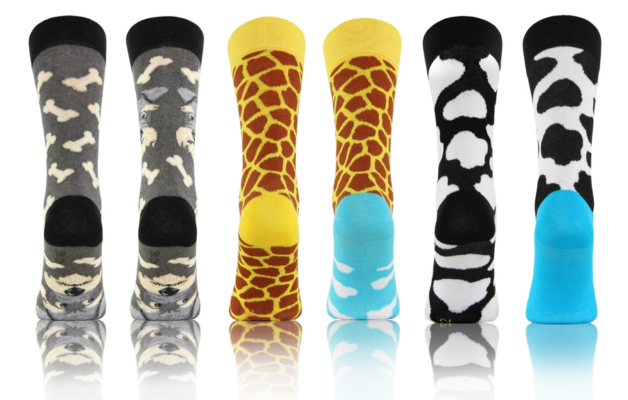 3X Kolorowe Skarpety NIE DO PARY