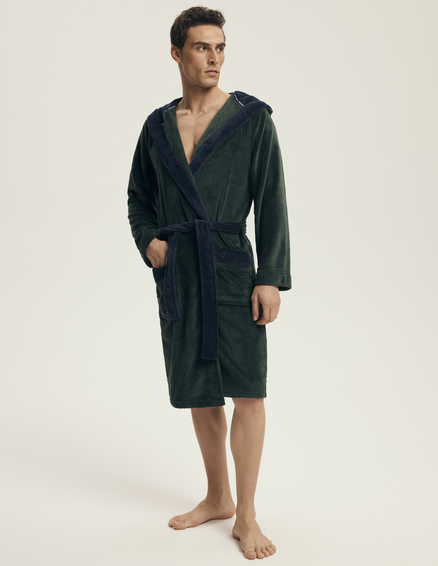 Szlafrok męski 43377 brązowy