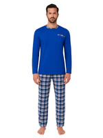 Piżama Męska Długi Rękaw 100% Bawełna