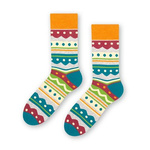 Skarpety wielkanocne męskie pisanki art. 136 KL119 pomarańczowe