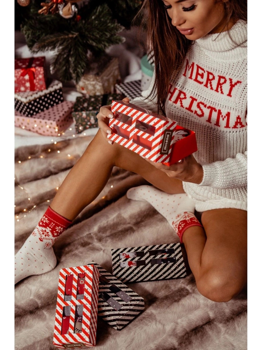 Zestaw Skarpet Świątecznych Damskich