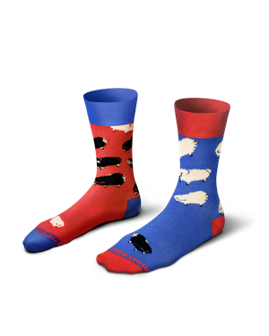 Długie Skarpetki Kolorowe Bawełniane Unisex 90% Bawełna z Zabawnym Wzorem Sesto Senso