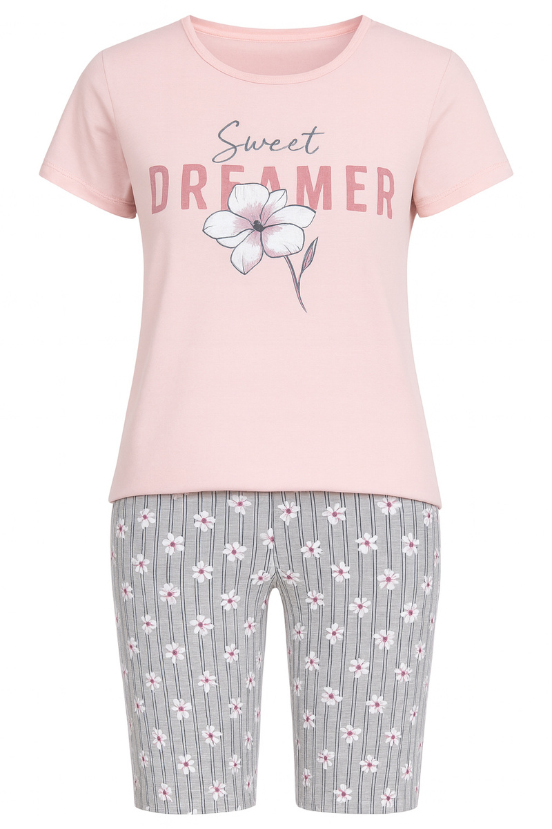 Piżama Damska "Super Dreamer" ze spodniami 3/4