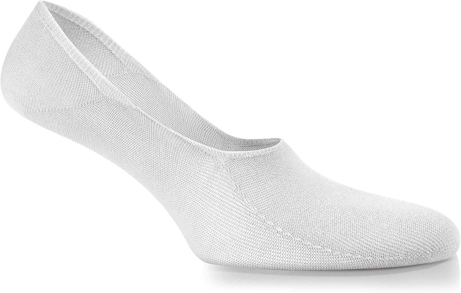 Białe niewidoczne stopki balerinki męskie z bawełny Sesto Senso – komfort przez cały dzień