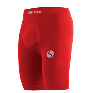 Czerwone bezszwowe spodenki męskie Thermo Active CL41 Sesto Senso – komfort i ochrona