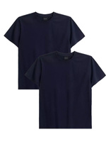 Granatowy bawełniany  x2 T-shirt męski 100% NMT-033 Atlantic – maksymalna wygoda.