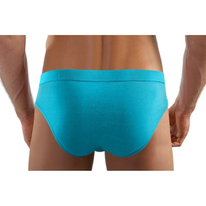 Turkusowe gładkie slipy męskie 95% mikromodal SM03 Sesto Senso – komfort i trwałość codziennie