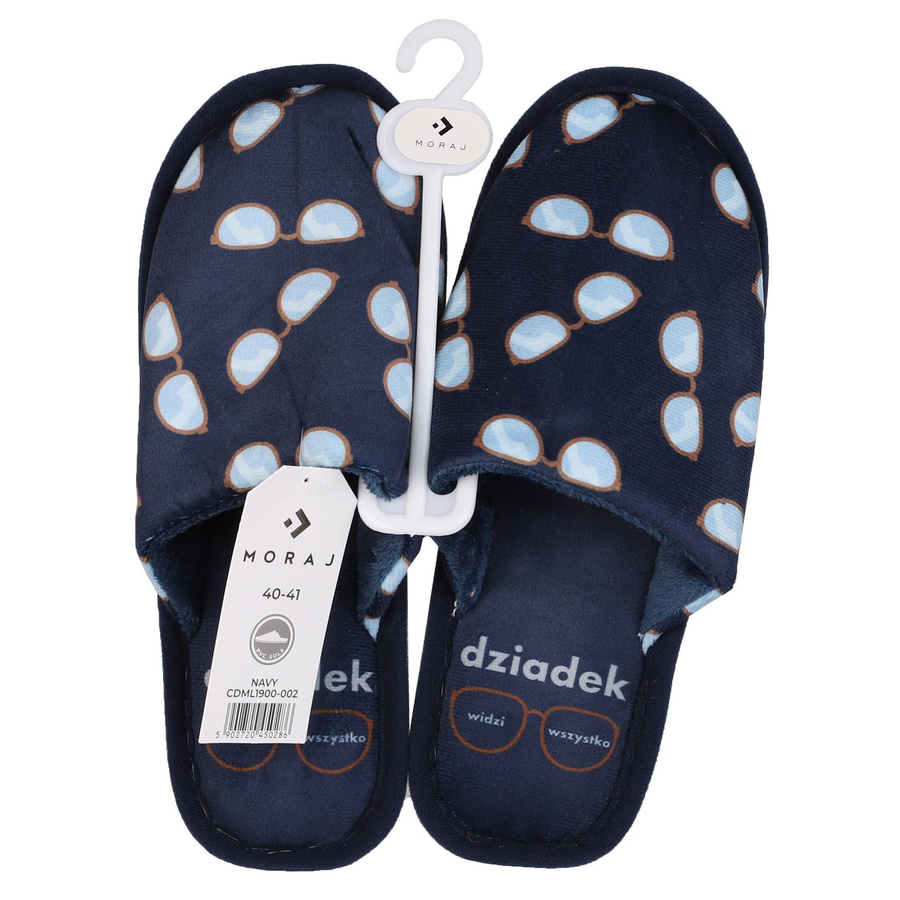 Kapcie męskie granatowe