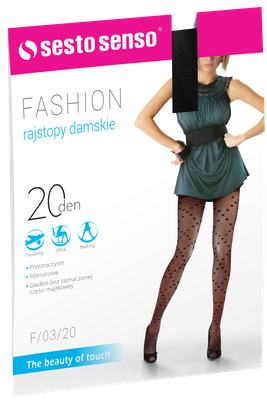 Półmatowe rajstopy damskie 20 DEN Fashion Sesto Senso – elegancja na co dzień