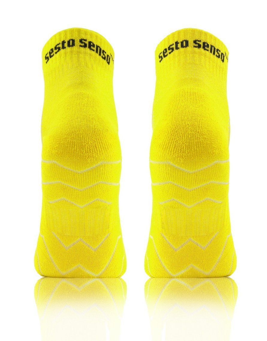 Żółte skarpety sportowe 3/4 unisex 88% Bawełna AMZ Sesto Senso – komfort i wygoda