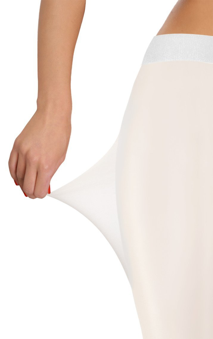 Bianco kryjące rajstopy damskie microfibra 40 DEN Hiver Sesto Senso – komfort i elegancja