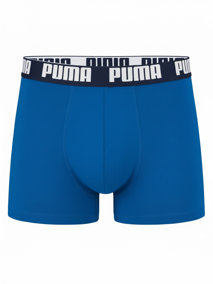 Bokserki Męskie 2 Pack Puma Comfort Stretch Niebieskie/Granatowe