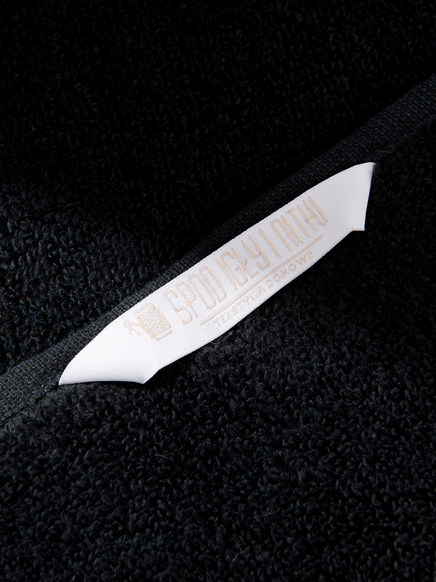 Czarno-biały miękki ręcznik 100% bawełna frotte 500 g/m² Spod Igły i Nitki – domowe SPA