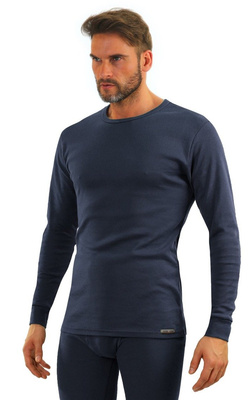 Grafitowy podkoszulek męski z długim rękawem 95% bawełna Sesto Senso – wyjątkowy komfort