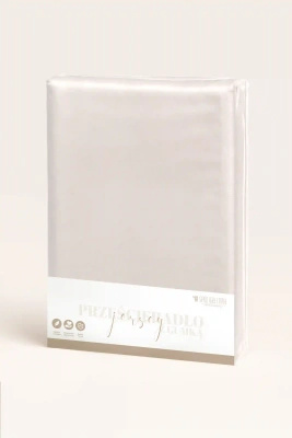 Prześcieradło Jersey Jasny Beżowy Z Gumką