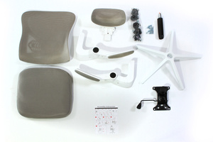 Fotel biurowy V1 jasny szary