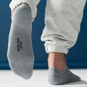 Stopki Męskie Szare Merino Wool