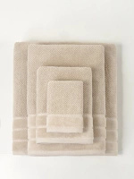 Ręcznik Loren Beżowy Z Ozdobną Bordiurą