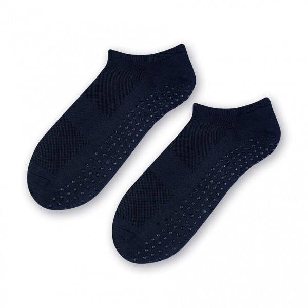 Szare Stopki Antypoślizgowe Bawełna 78% Sport