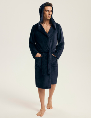 Szlafrok męski 43374 dark blue