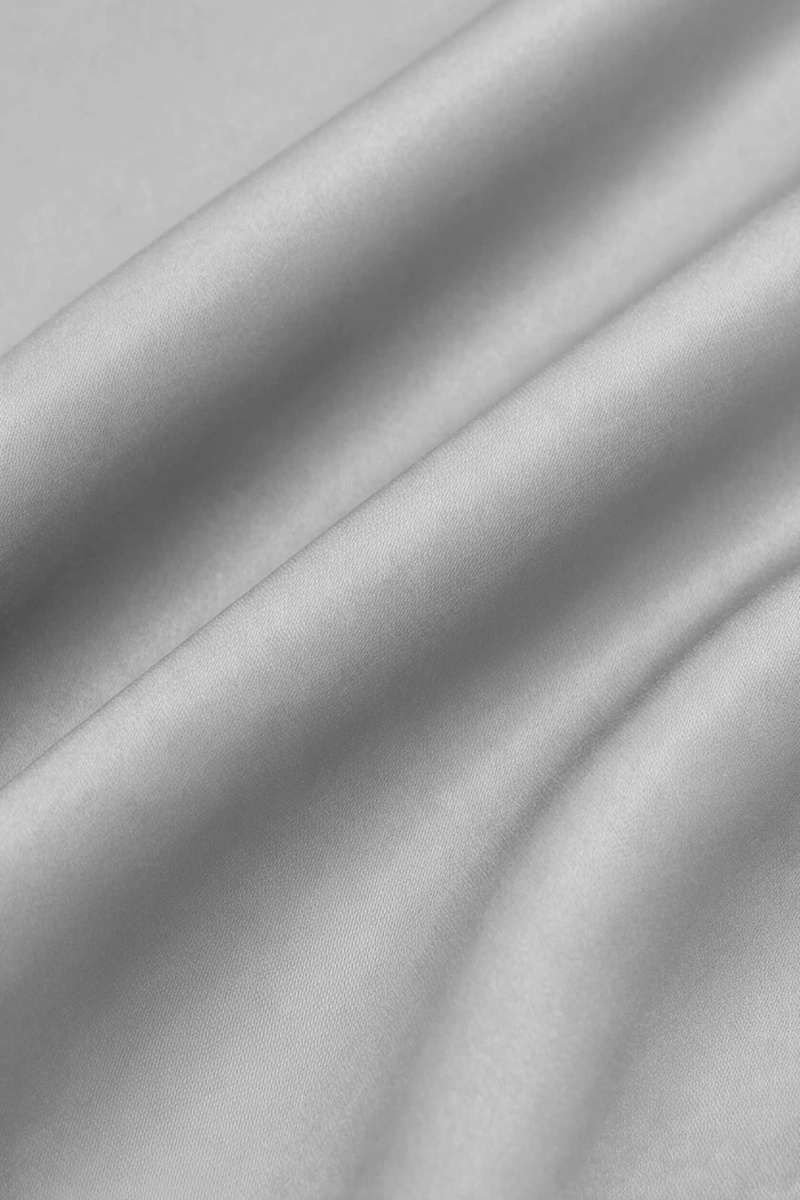 Prześcieradło Satynowe Szare Bez Gumki