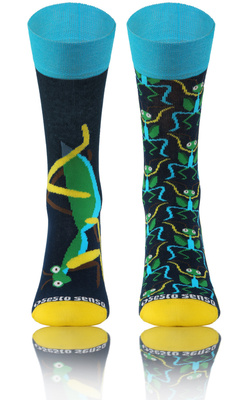 Długie Skarpetki Kolorowe Bawełniane Unisex 90% Bawełna z Zabawnym Wzorem Sesto Senso