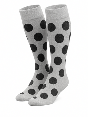 Szare podkolanówki damskie w grochy aPair – klasyczny styl i wygoda