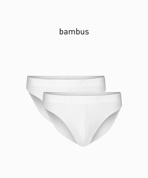 Białe bambusowe slipy męskie 67% bambus Atlantic – komfort i oddychalność.